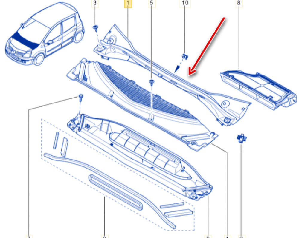 Ön Cam İzgara Sacı / Bakaliti