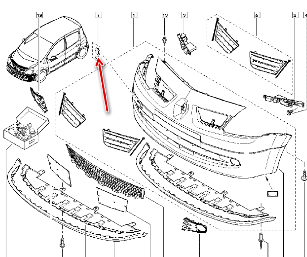 Ön Tampon Çeki Kapağı