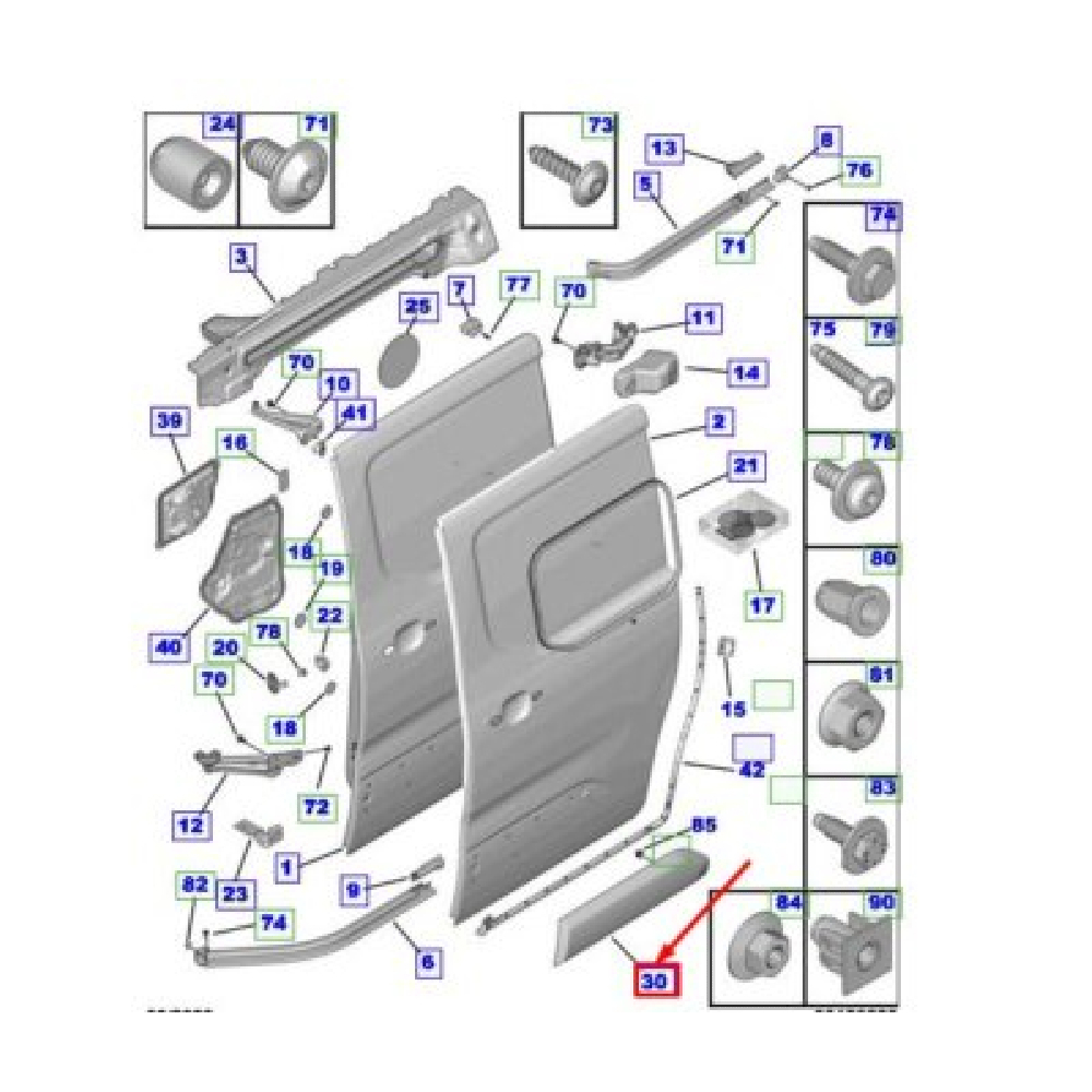 Arka Sağ Kapı Çıtası / Bant / Kuşak