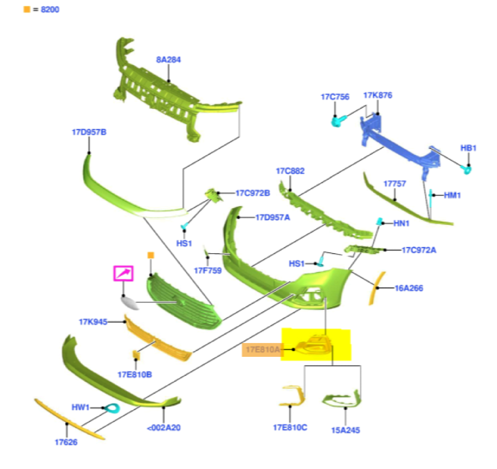 Ön Sağ Tampon Sis Kapağı / Bakaliti