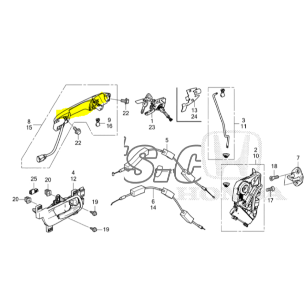 Ön Kapı Kolu Dış Açma Sağ