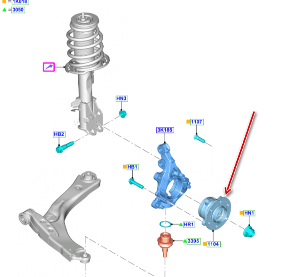 Ön Teker Porya Komple Bilyali