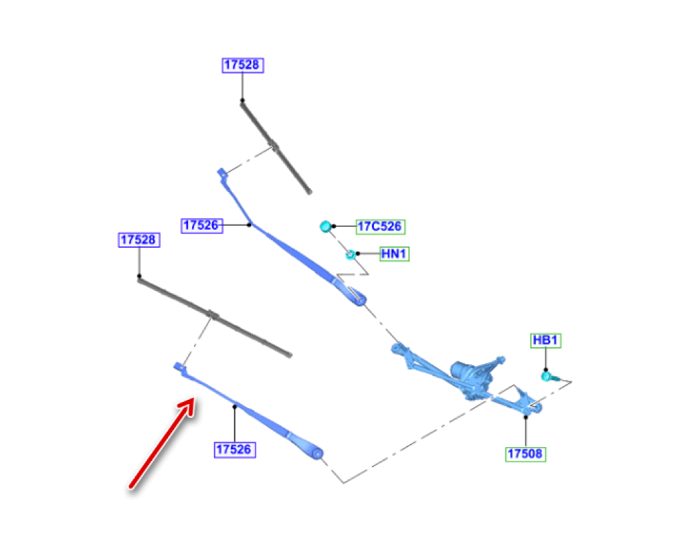 Silecek Kolu Dış Ön Sol