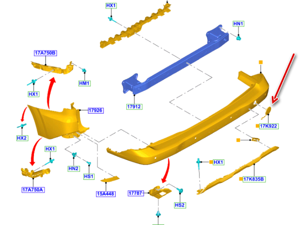 Arka Tampon Çeki Kapağı
