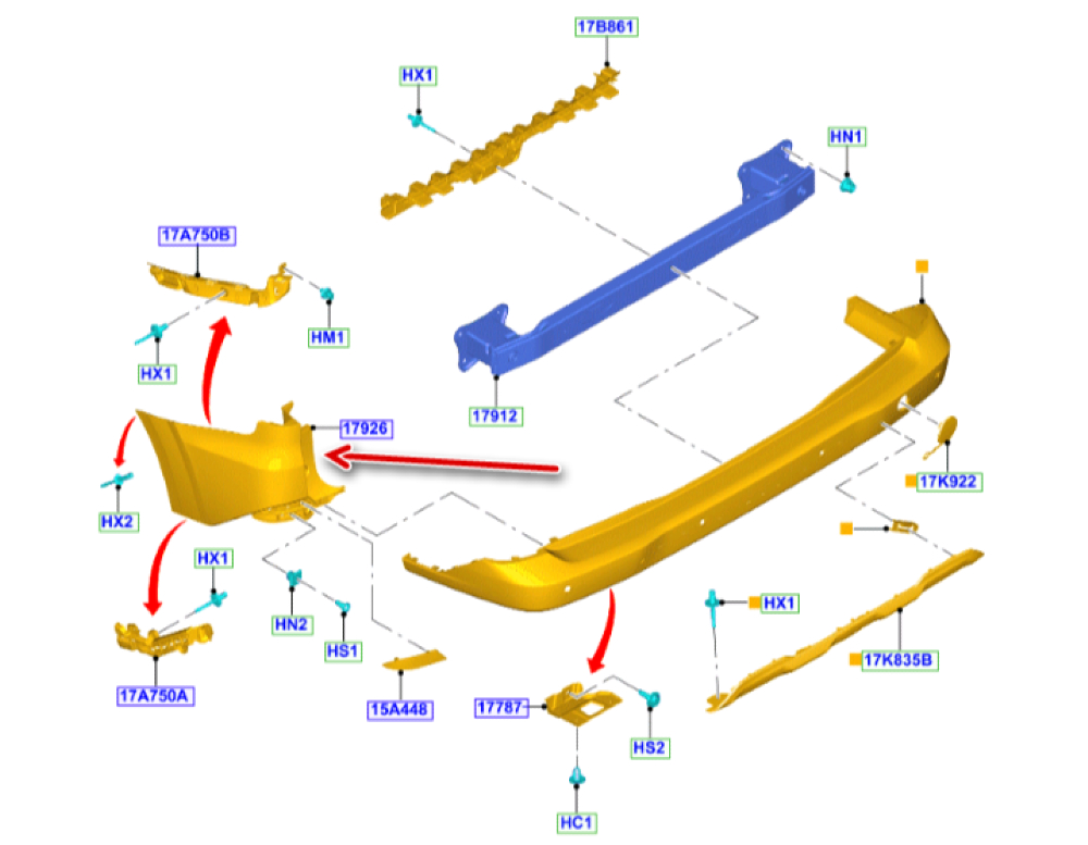 Arka Tampon Köşe Sağ