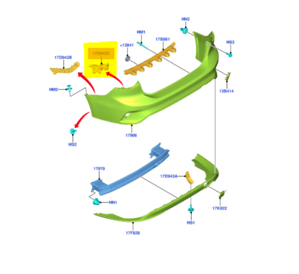 Arka Tampon Bağlantı Ayağı Sol