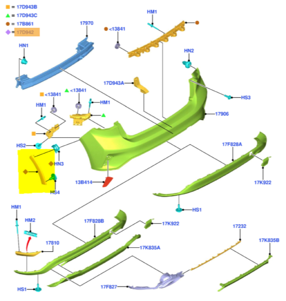 Arka Tampon Bağlantı Ayağı Sağ