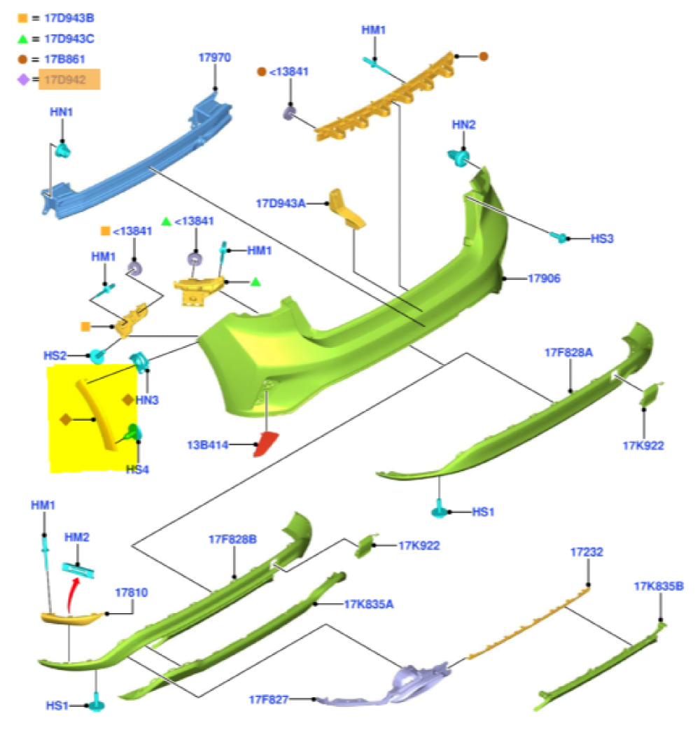 Arka Tampon Bağlantı Ayağı Sol