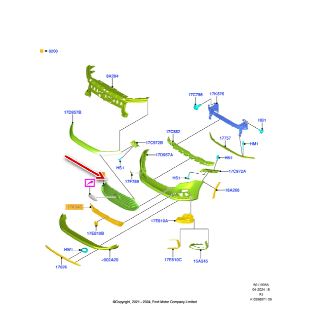 Ön Tampon Orta İzgara