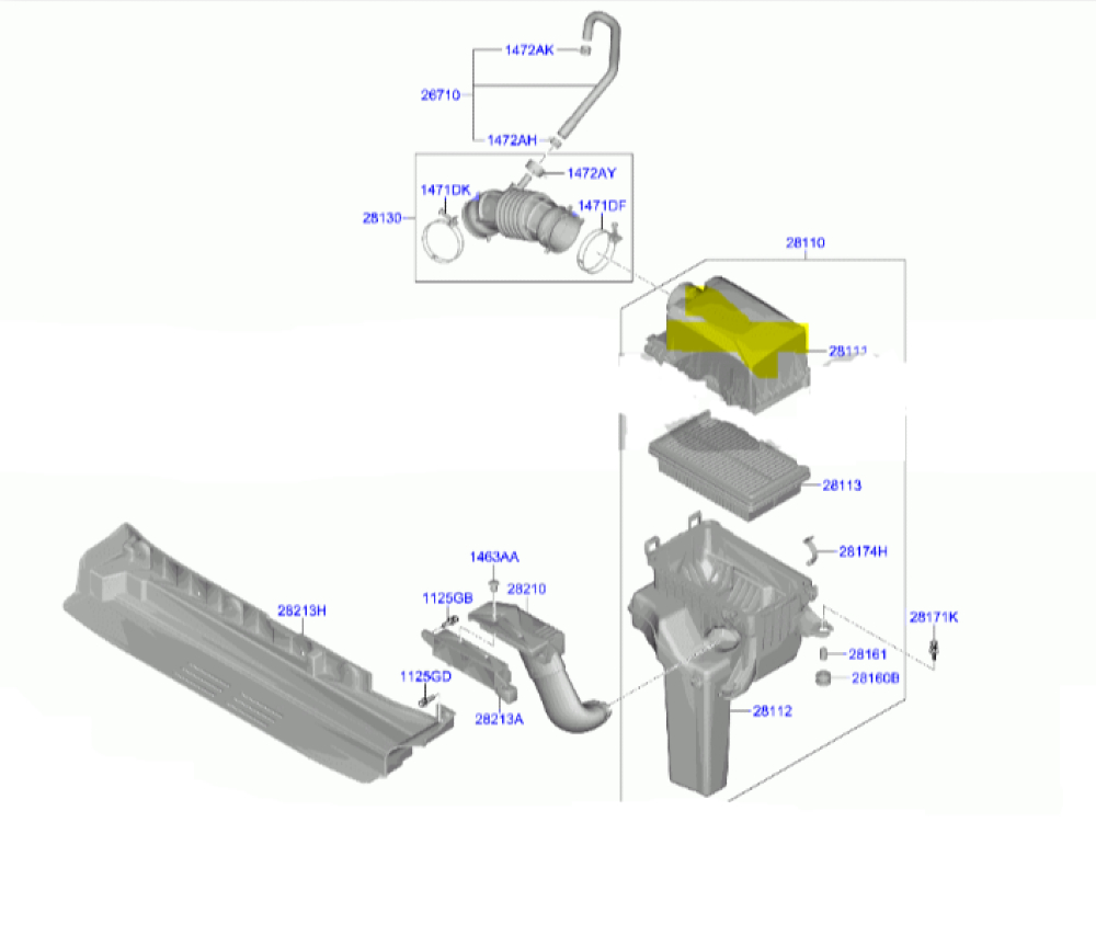 Hava Filtre Kutusu Üst