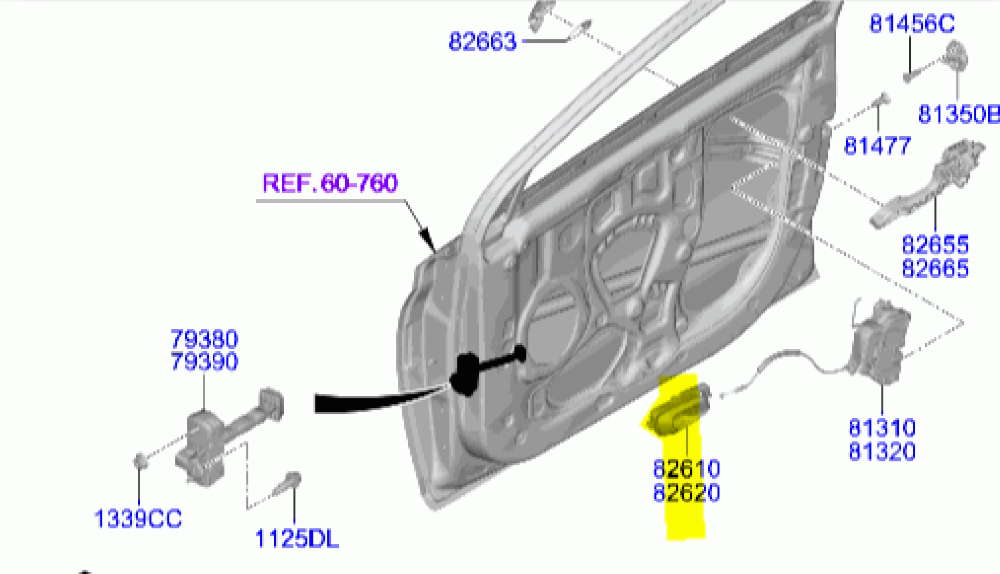 Ön Kapı Kolu İç Açma Sağ