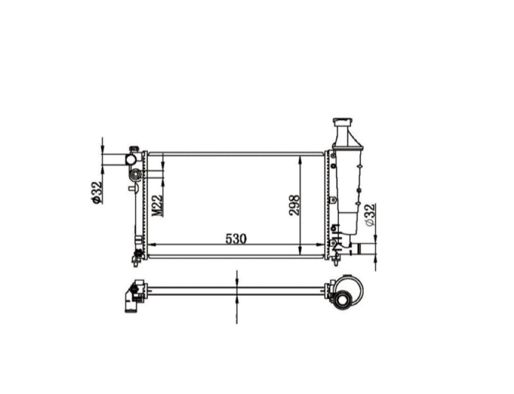 Mga Motor Radyatörü MGA80139