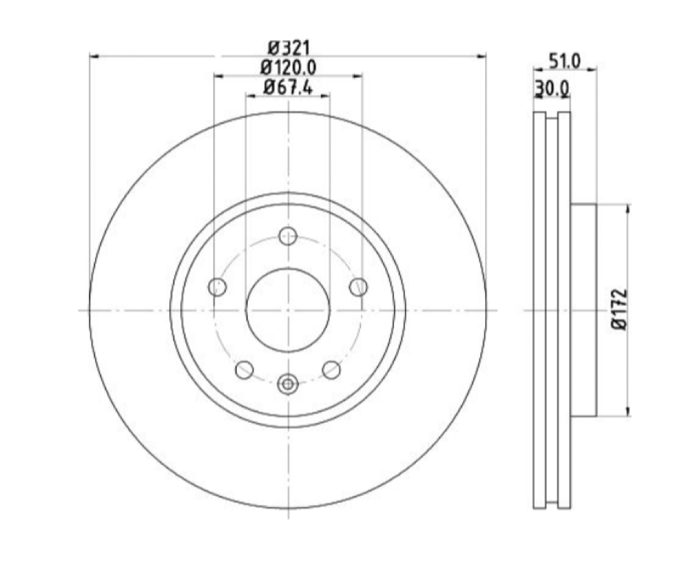 Mga Ön Fren Diski MGA50464