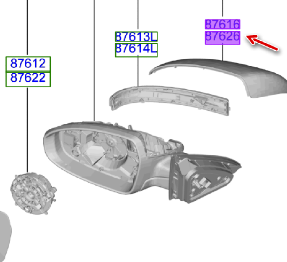 Sol Kapı Ayna Kapağı
