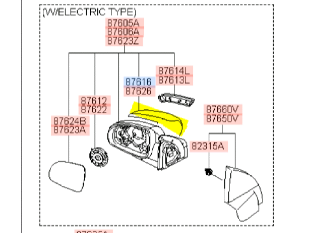 Sol Kapı Ayna Kapağı
