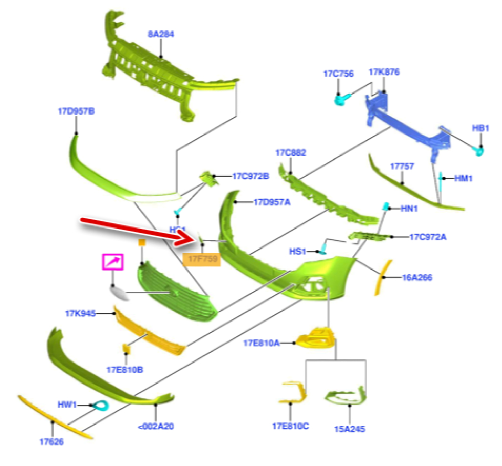 Ön Tampon Çeki Kapağı