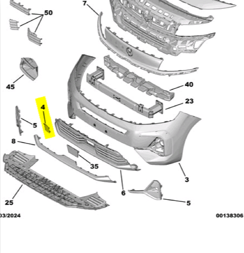 Ön Tampon Çeki Kapağı