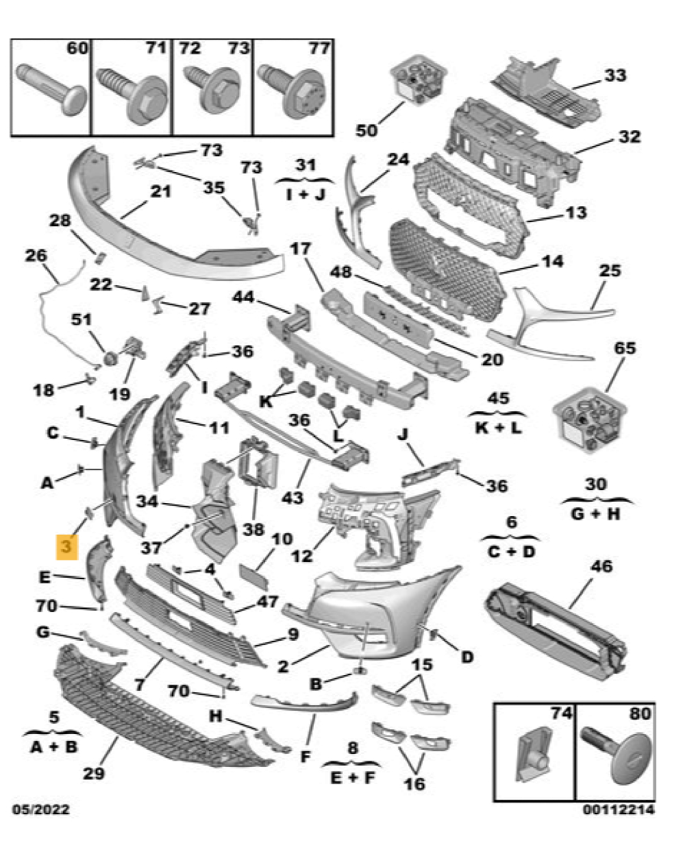 Ön Tampon Çeki Kapağı