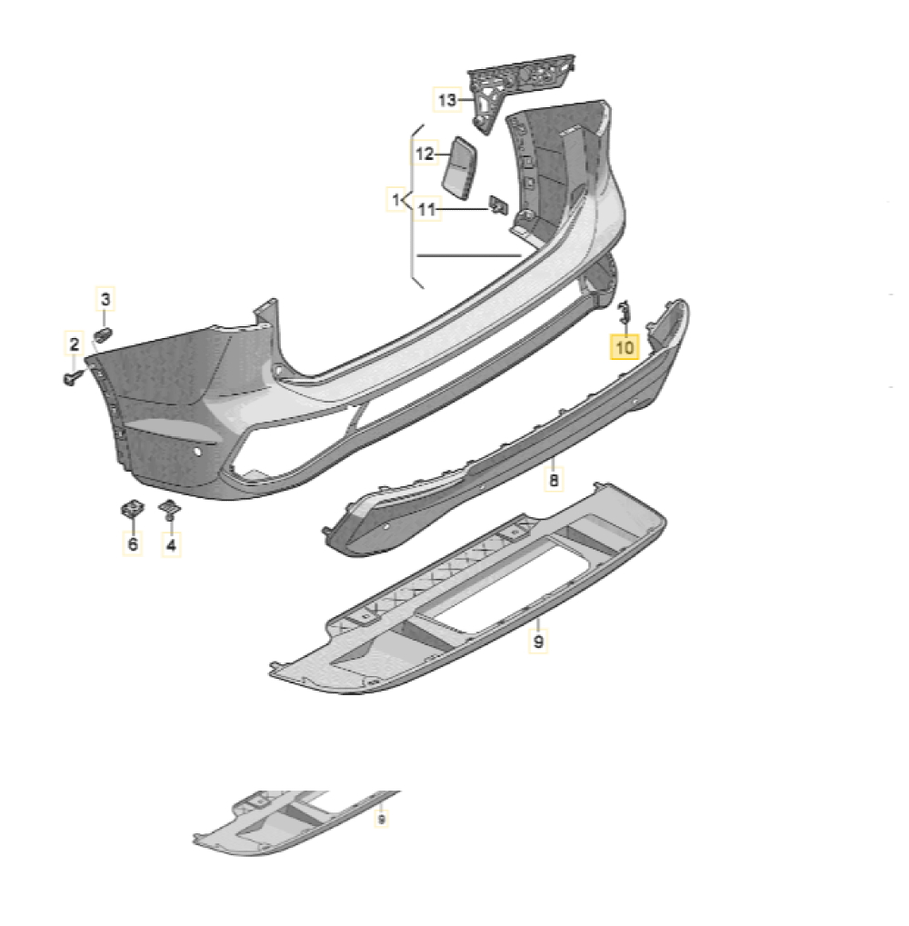 Arka Tampon Çeki Kapağı