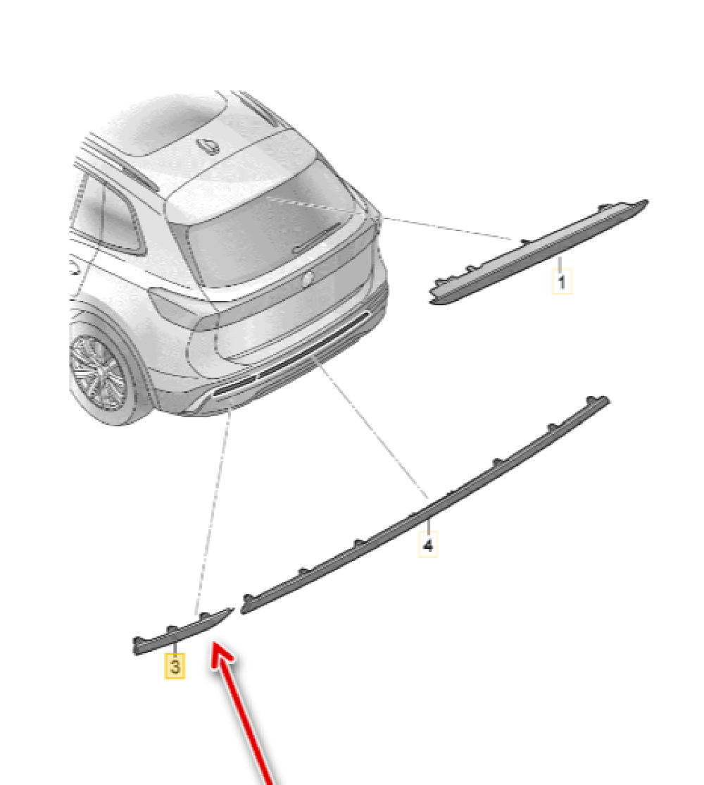 Arka Tampon Reflektörü Sol