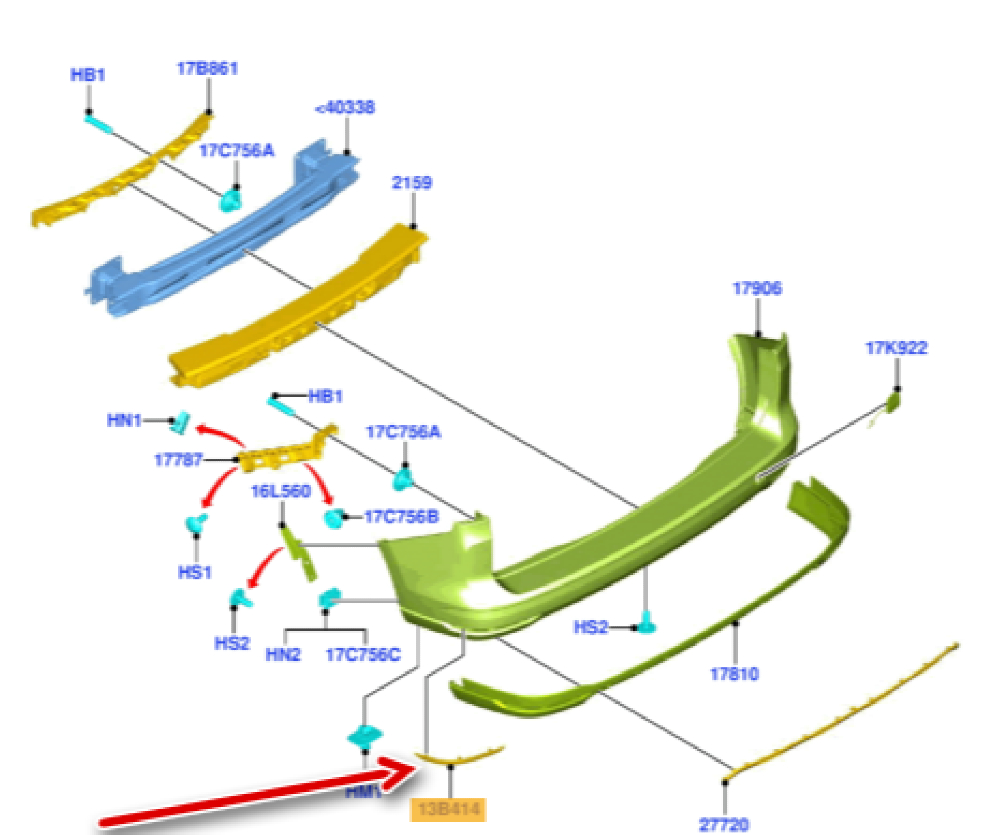 Arka Tampon Reflektörü Sol