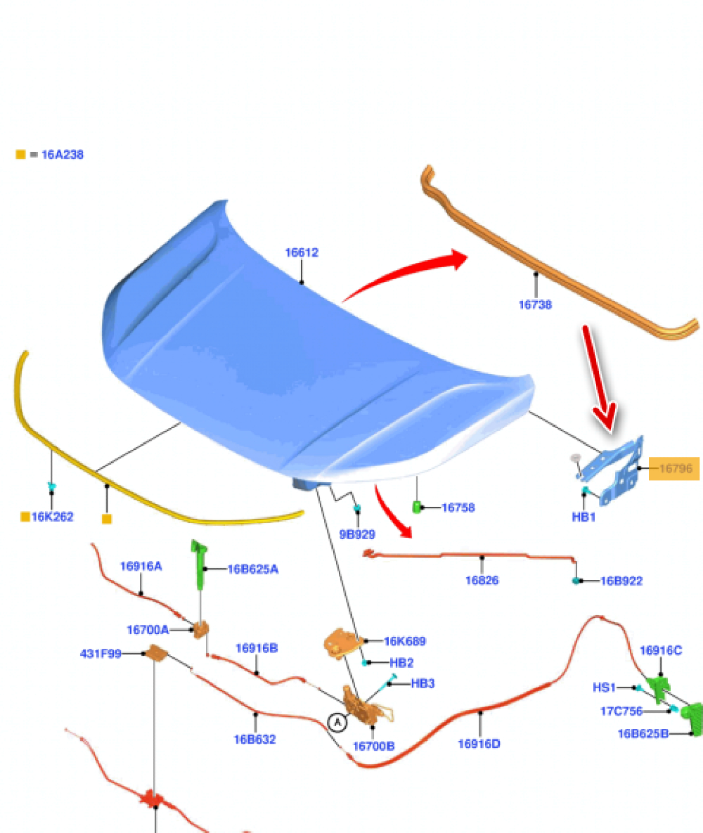 Ön Kaput Menteşe Sol