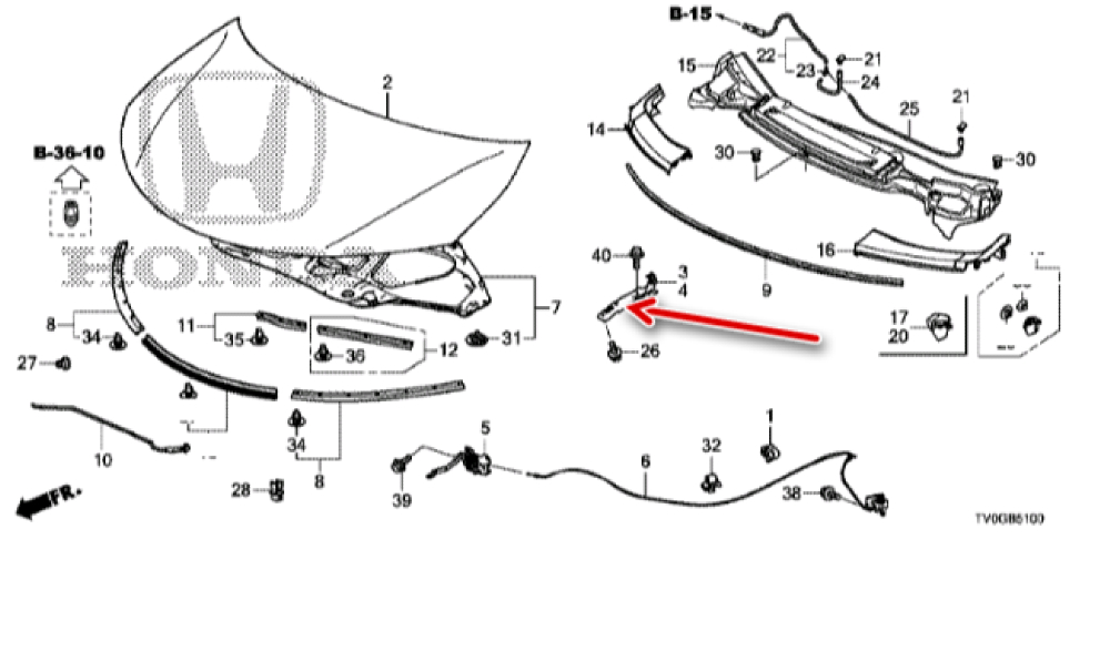 Ön Sol Kaput Menteşesi