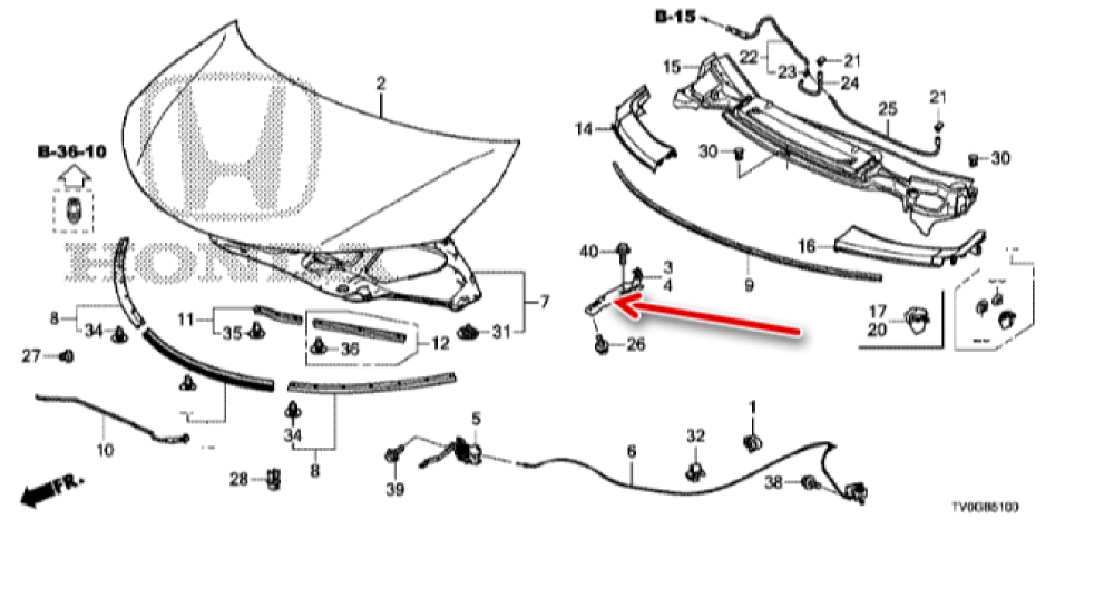 Ön Sağ Kaput Menteşesi