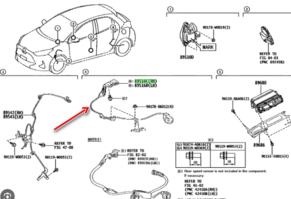 Arka Sol Abs Kablosu