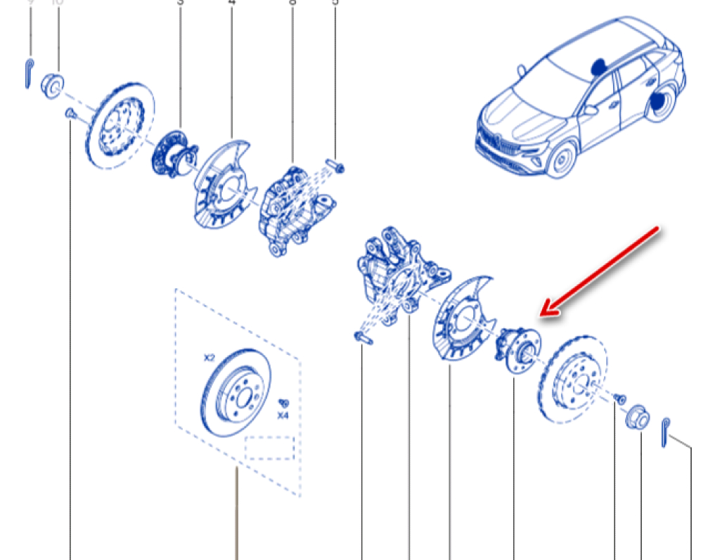 Orjinal Arka Porya Komple Bilyalı 432100499R
